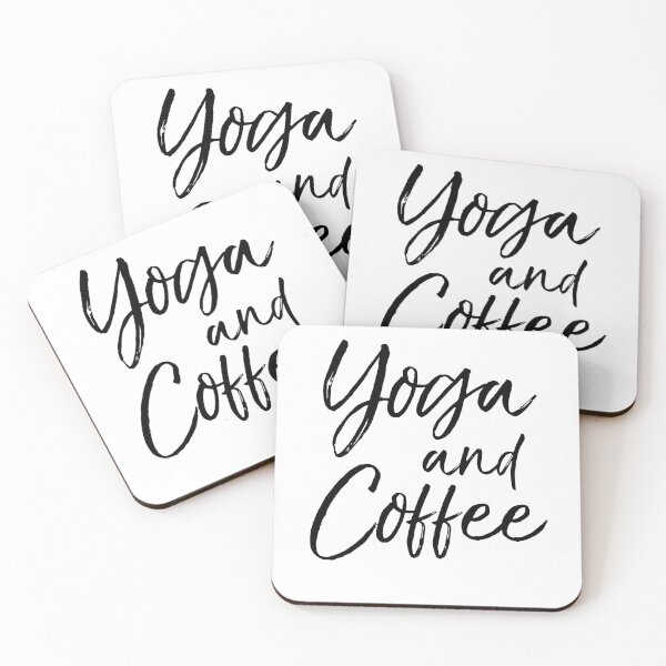 Item preview, Yoga and Coffee Cute Yoga Quote designed and sold by TNDesignStudio.