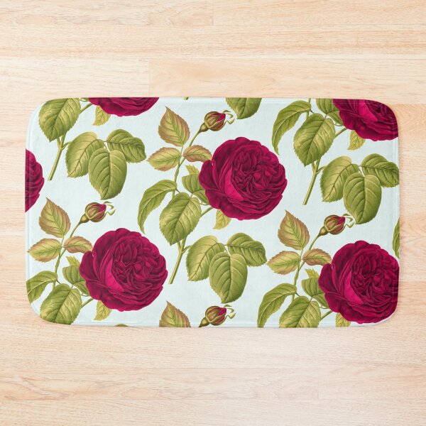 Item preview, Red roses on blue background - floral print designed and sold by kapotka.