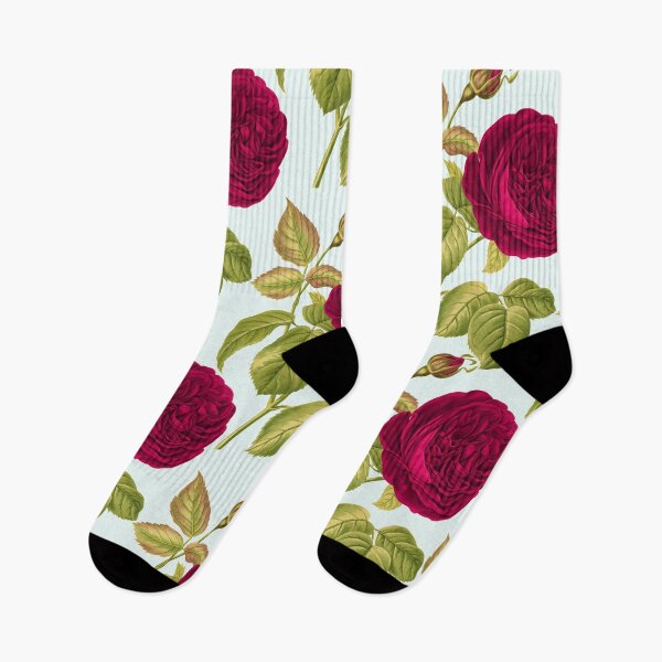 Item preview, Red roses on blue background - floral print designed and sold by kapotka.
