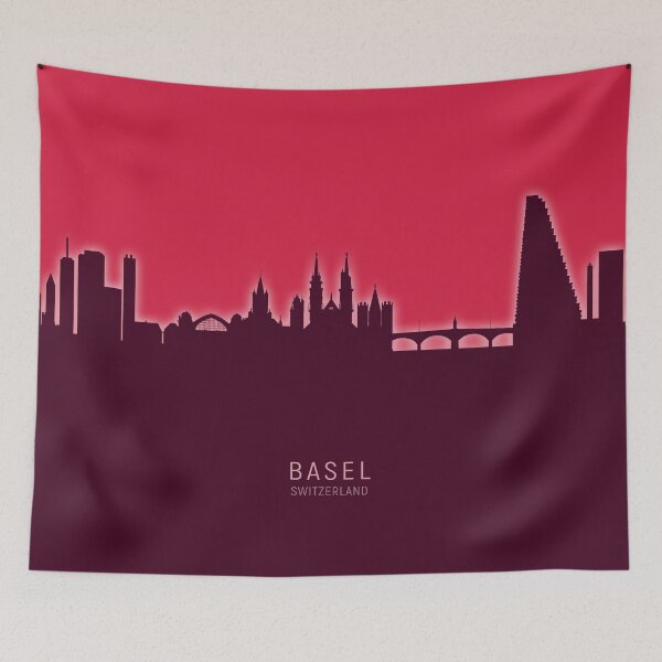 Item preview, Basel Switzerland Skyline designed and sold by ArtPrints.
