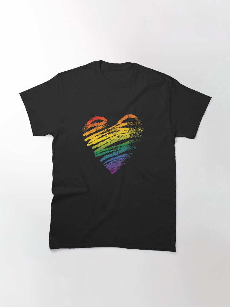 Discover LGBT Gay Lesbian Pride Month Heart Flag Classic T-Shirt
