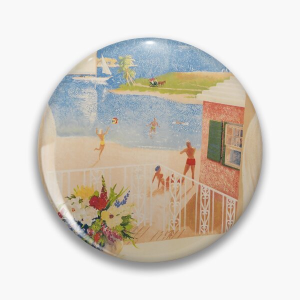 Item preview, Fly to Bermuda vintage travel poster designed and sold by stickart-marek.