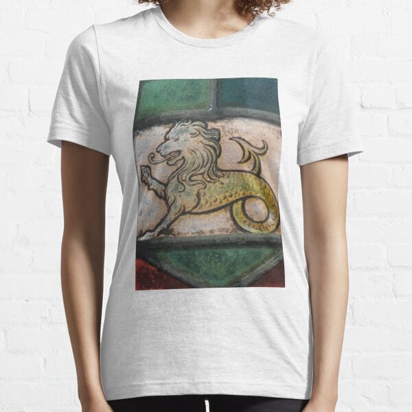 medieval lion dragon stained glass Essential T-Shirt