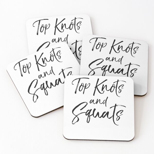 Item preview, Top Knots and Squats Funny Workout Quote designed and sold by TNDesignStudio.