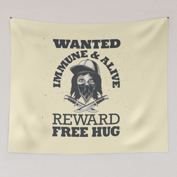 Item preview, Wanted Social Distancing Free Hug Cool Streetgang Design designed and sold by peter2art.