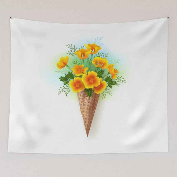 Item preview, Waffle Cone with California Poppy designed and sold by Blackmoon9.