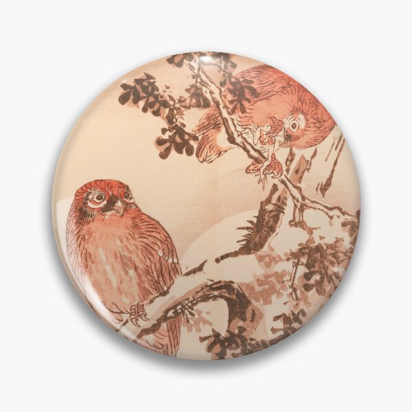 Item preview, Red owls in the tree, Japanese watercolor designed and sold by Mauswohn.