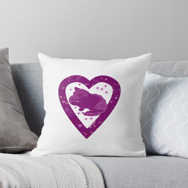 Item preview, Cat in heart purple designed and sold by Moonyflower.