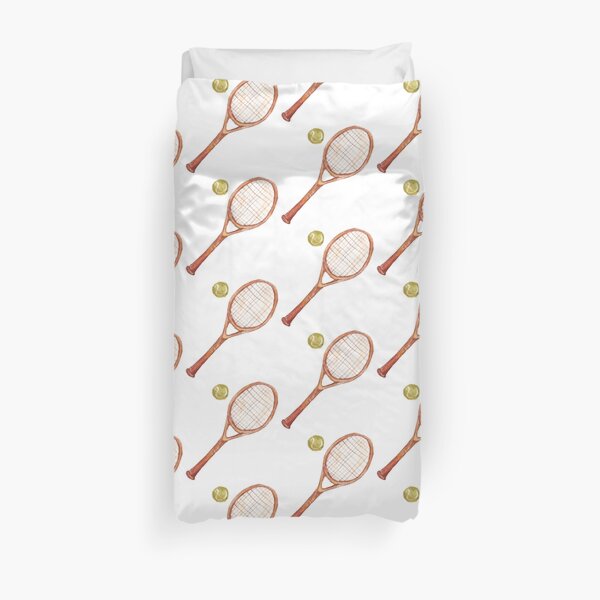 Tennis racket with tennis ball Duvet Cover