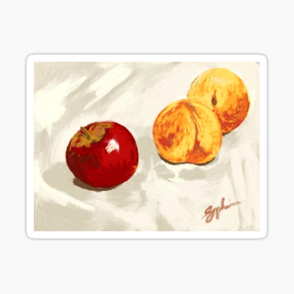 Apple and Peaches Sticker