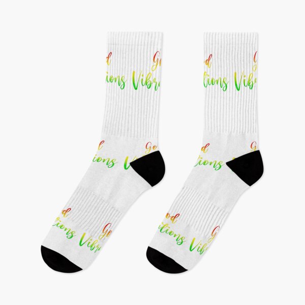 Item preview, Good vibrations reggae rasta colours on white designed and sold by Stageystuff.