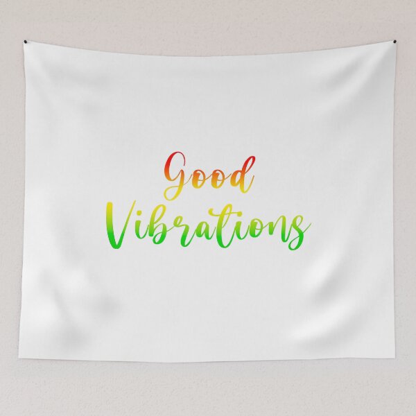 Item preview, Good vibrations reggae rasta colours on white designed and sold by Stageystuff.