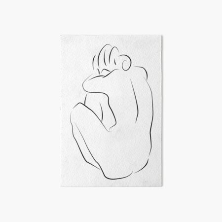 Henri Matisse - Naked Woman - Matisse Line Drawing Art Board Print