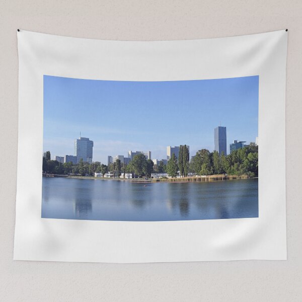 Item preview, Vienna city skyline on the Danube riverside  designed and sold by goceris.