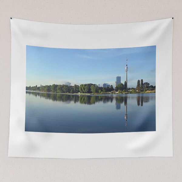 Item preview, Vienna skyline on the Danube riverside  designed and sold by goceris.