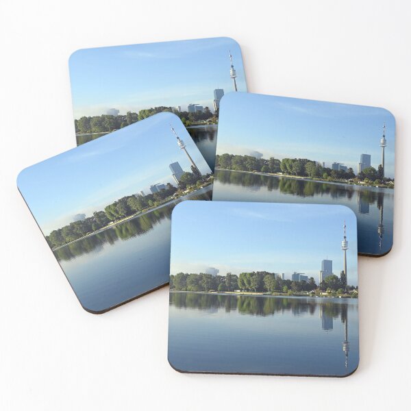 Item preview, Vienna skyline on the Danube riverside  designed and sold by goceris.