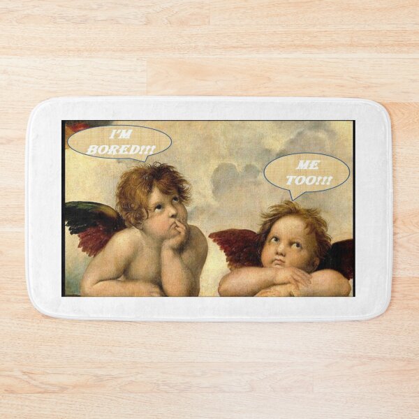 Item preview, Bored Angels, Raffaello Sanzio Raphael, Two Cherubs (detail of the Sistine Madonna), (c.1512 -1514) designed and sold by Calliope ❤️.