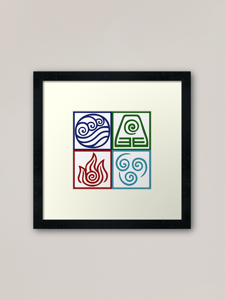Four Elements Symbol Avatar Framed Art Print For Sale By Daljo