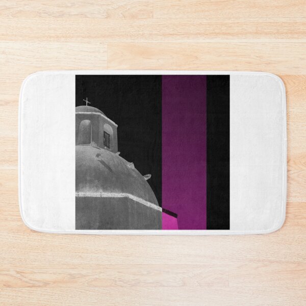 Item preview, Old traditional church dome, side view, Santorini island, Aegean architecture, Greece, purple. designed and sold by Santorini Gallery.