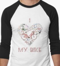 I Love My Bike Men's Baseball ¾ T-Shirt