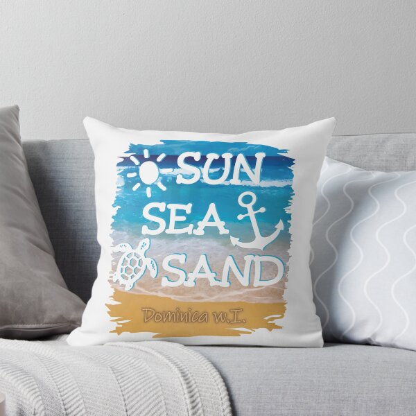 Item preview, Dominica Sun Sea Sand Beach Scene designed and sold by IdentiTee Studios.
