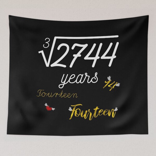 Item preview, Cube Root of 2744 - Fourteen - Funny Math 14 Years Old 14th Birthday Gift designed and sold by r-silver.