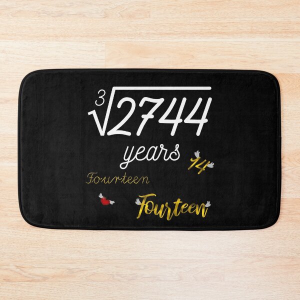 Item preview, Cube Root of 2744 - Fourteen - Funny Math 14 Years Old 14th Birthday Gift designed and sold by r-silver.