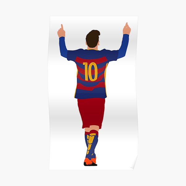 messi holding shirt poster