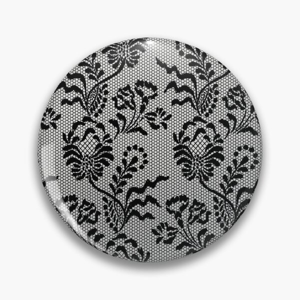 Item preview, Black Lace Floral Damask Gray designed and sold by funnytshirtemp.