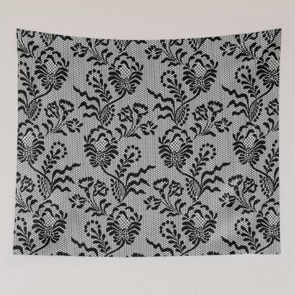 Item preview, Black Lace Floral Damask Gray designed and sold by funnytshirtemp.