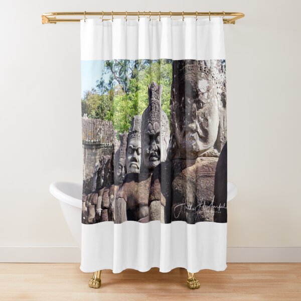 Temple Guardians Siem Reap, Cambodia Shower Curtain