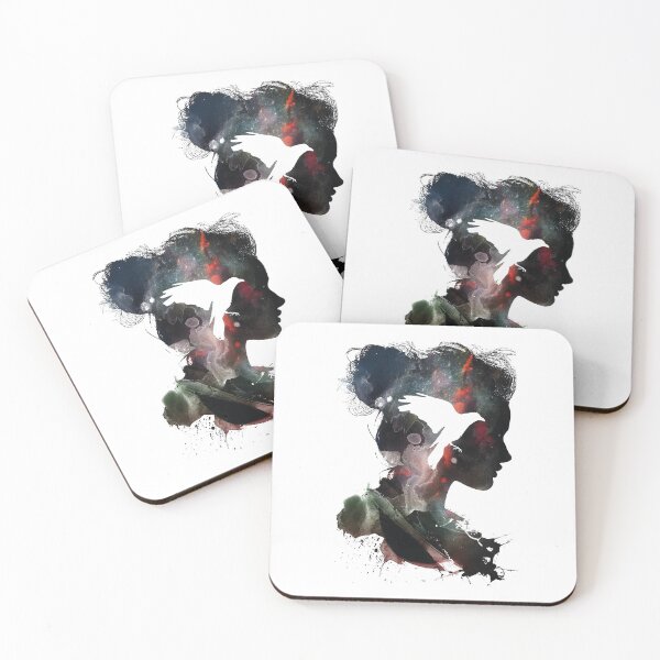 Item preview, woman and bird designed and sold by RebeccaRe.