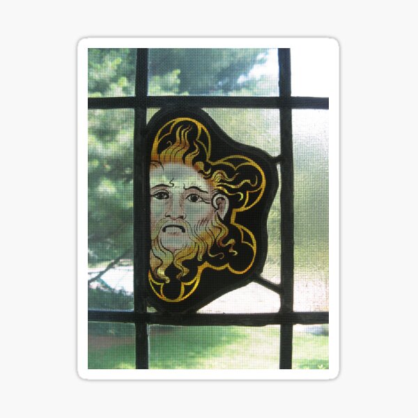 sunny window stained glass Sticker