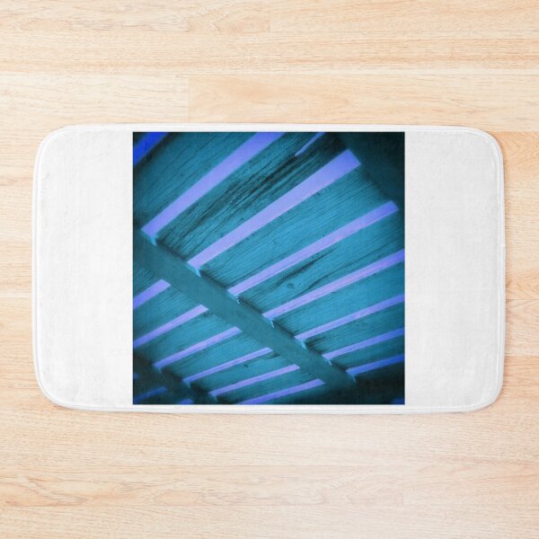 Item preview, Wooden sunshade shelter, traditional old house, small village, Santorini, Greece. Blue. designed and sold by Santorini Gallery.