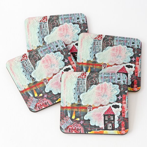 Item preview, Nacht im Wolkenland - Night in the Cloud Village designed and sold by mimulux.