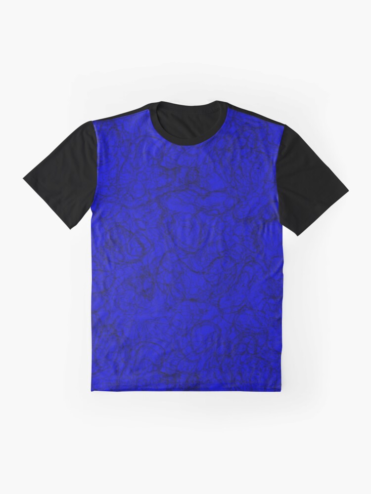 Thumbnail 4 of 5, Graphic T-Shirt, Blue with traces of ink designed and sold by starchim01.