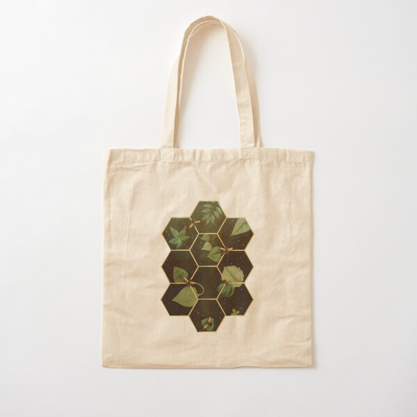 Bees in Space Cotton Tote Bag