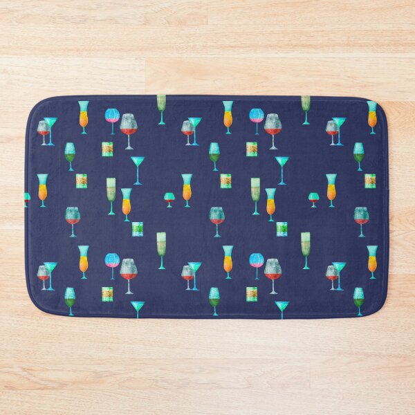 Item preview, blue background with wine glasses designed and sold by YlanaOm.