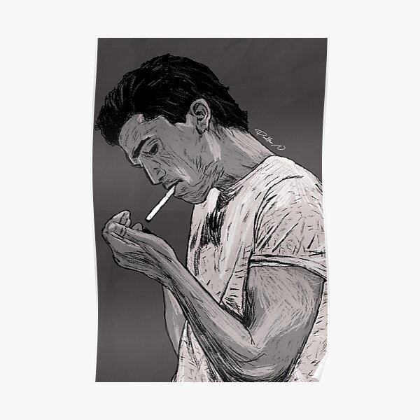 made in pencil in Photoshop from a public image of the actor Poster