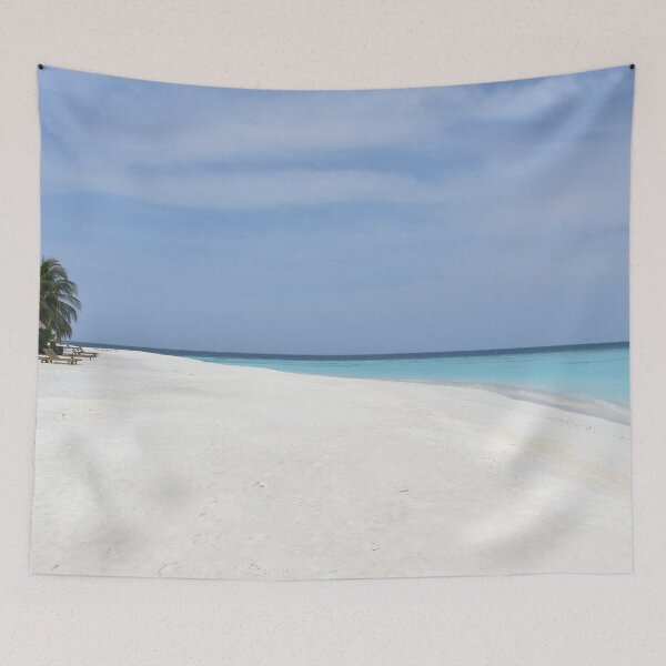 Item preview, The perfect day on an exotic island  - Sandy beach, palms, sky and sea designed and sold by Artlajf.