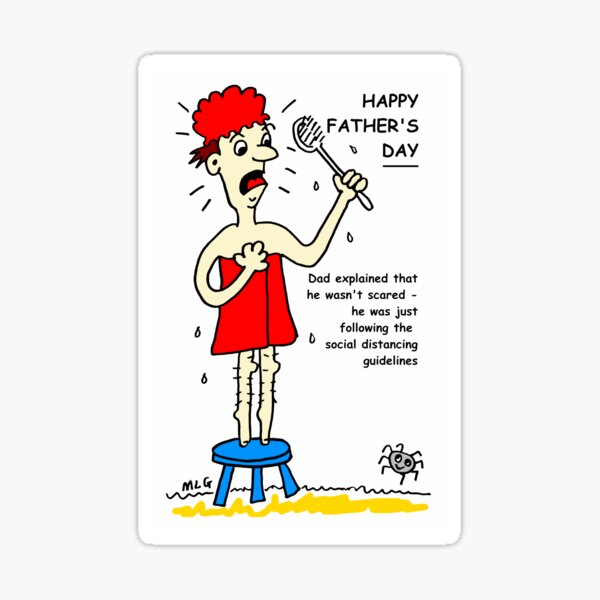 Funny Happy Father's Day Arachnophobe Sticker
