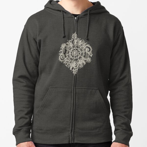 Item preview, Cream Floral Moroccan Pattern on Deep Indigo Ink designed and sold by micklyn.