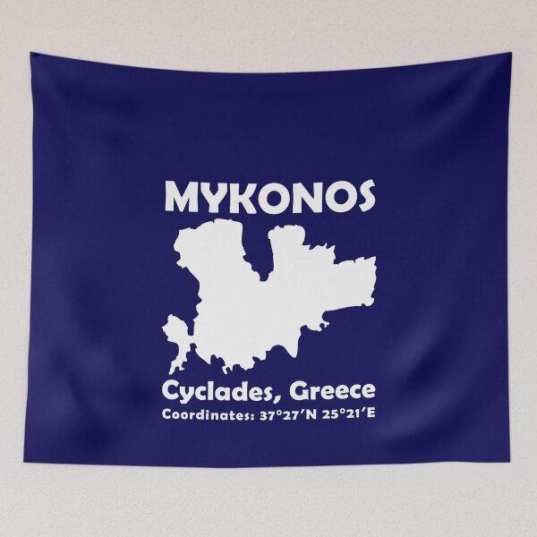 Item preview, Mykonos Island Map Cyclades Greece Aegean Sea Greek designed and sold by h44k0n.