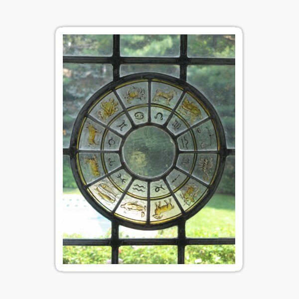 zodiac stained glass window Sticker
