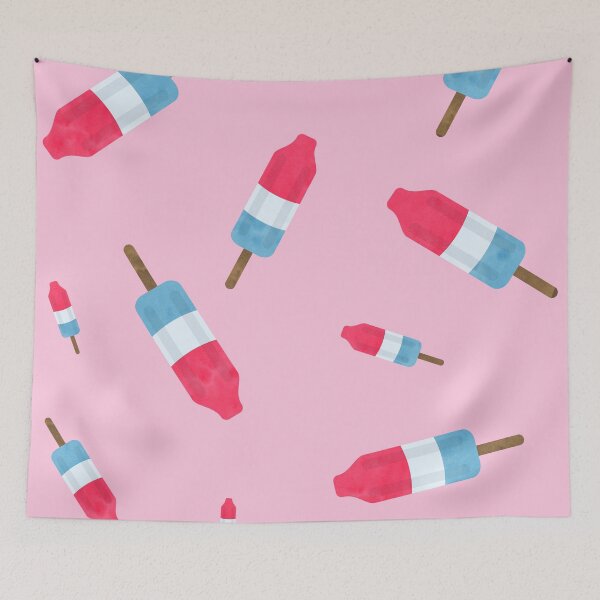 Item preview,  Popsicles -  Retro Pattern - (pink background) designed and sold by Octavia Soldani.