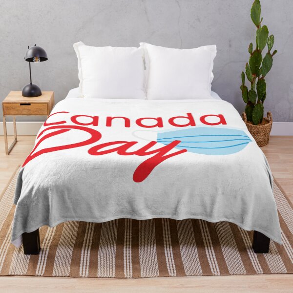 Item preview, Canada Day 2020 - Red text and Blue face mask designed and sold by sigdesign.