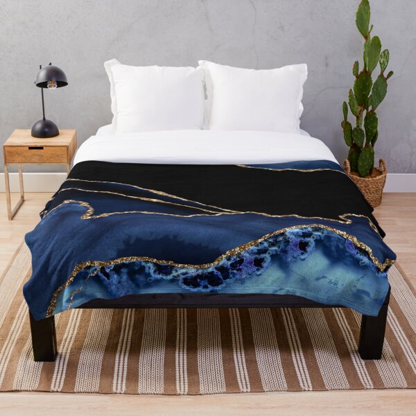 Item preview, Navy & Gold Agate Texture 14 designed and sold by Bridax.