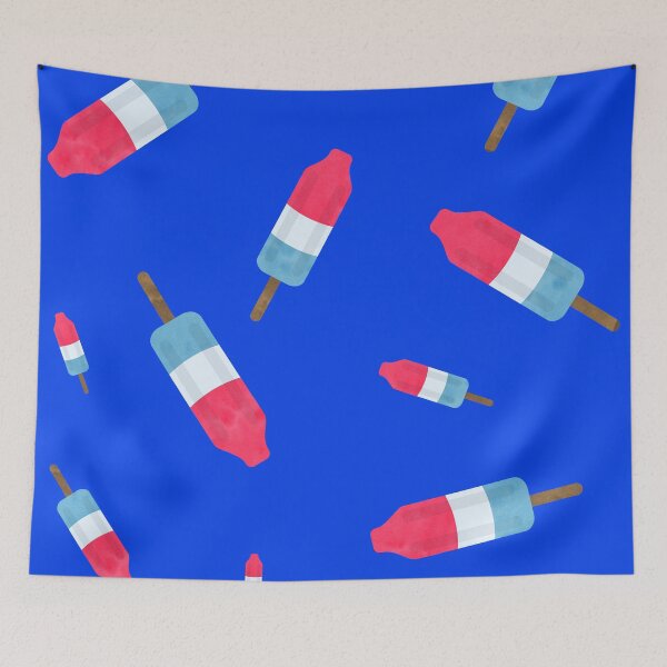 Item preview,  Popsicles -  Retro Pattern - (cobalt blue background) designed and sold by Octavia Soldani.