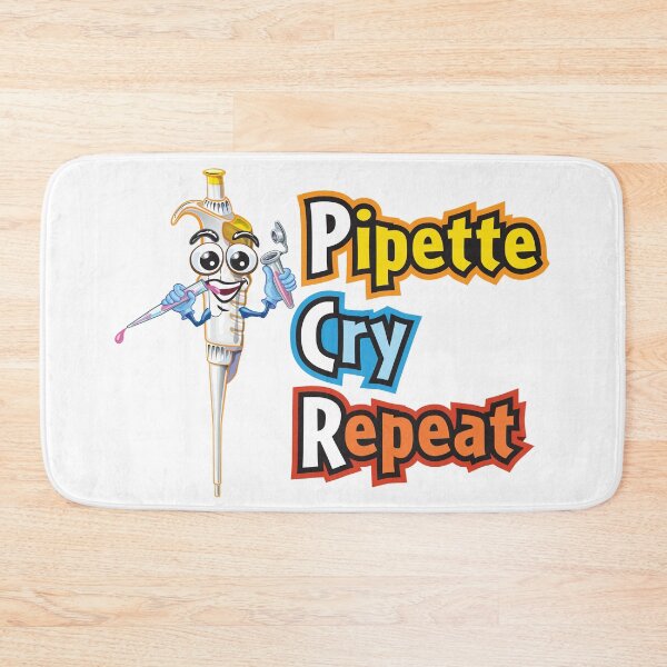 Item preview, PCR Pipette Cry Repeat with Happy Cartoon Character - Funny Science designed and sold by Zit-Zat-Zot.