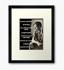 Alan Watts - On Illusion - Prints and Cards Framed Print